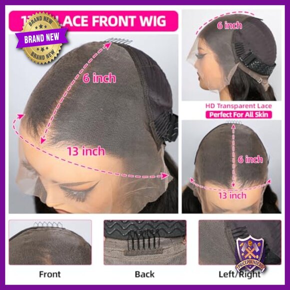 13x6 Body Wave Lace Front Wig Human Hair Glueless 18 Inch Pre Plucked main image 5
